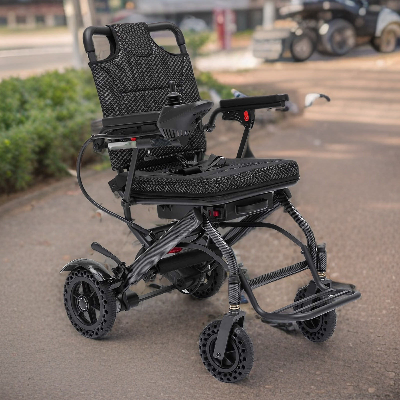 Foldable Electric Wheelchair Intelligent Lightweight For Airline Seniors Adult