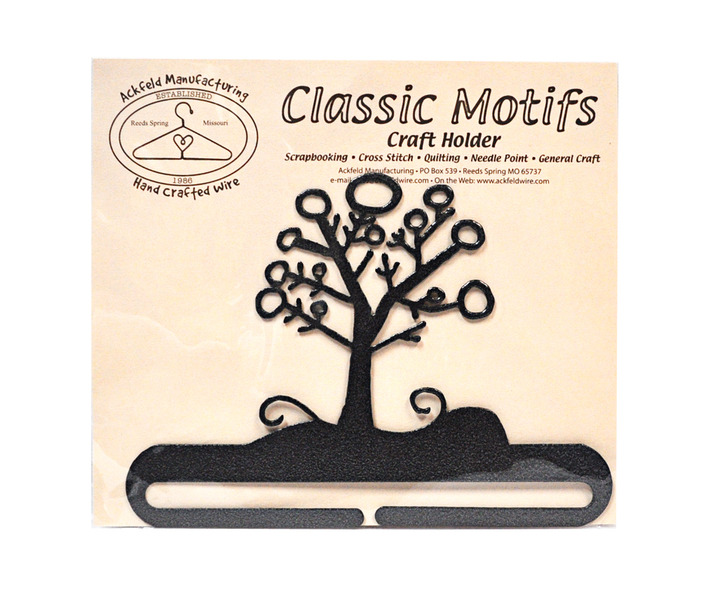 Classic Motifs Winter Tree 6 Inch Charcoal Split Bottom Craft Holder