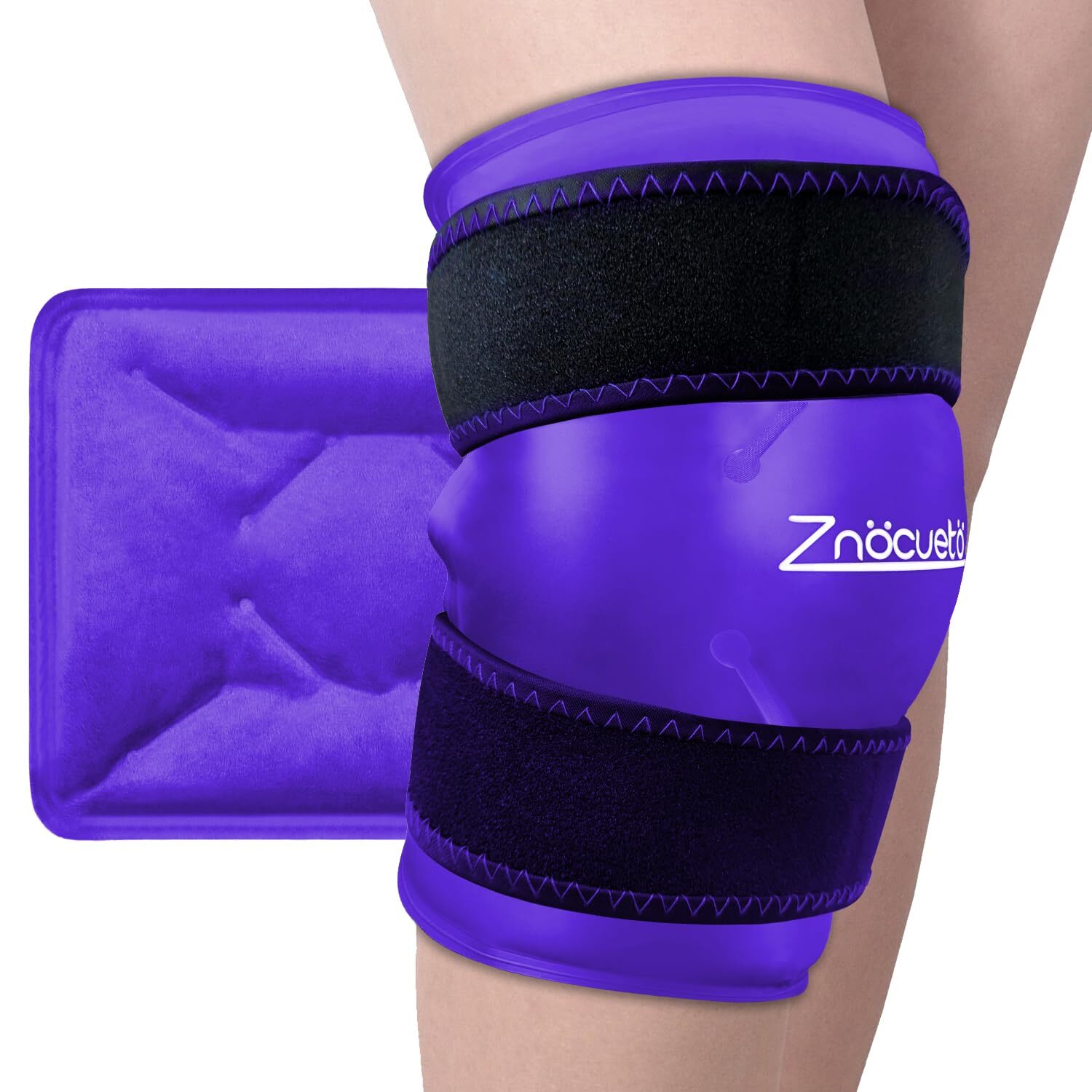 Enhanced Knee Ice Pack Wrap for Pain Relief,Large Gel Ice Pack for Knee Injuries