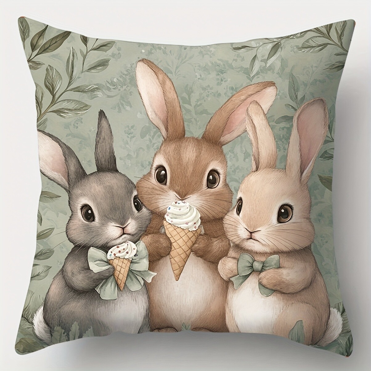 4-Piece Easter Theme Bunny Pillowcase Sofa Home Decor