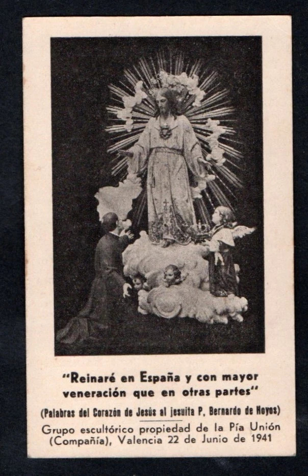 Holy card antique del Beato Bernardo de Hoyos santino image pieuses estampa