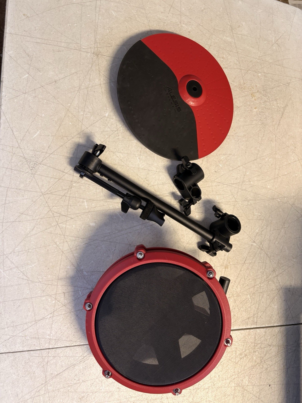 Alesis Nitro Add On Cymbal And Tom, Open Box, No Cable, Red