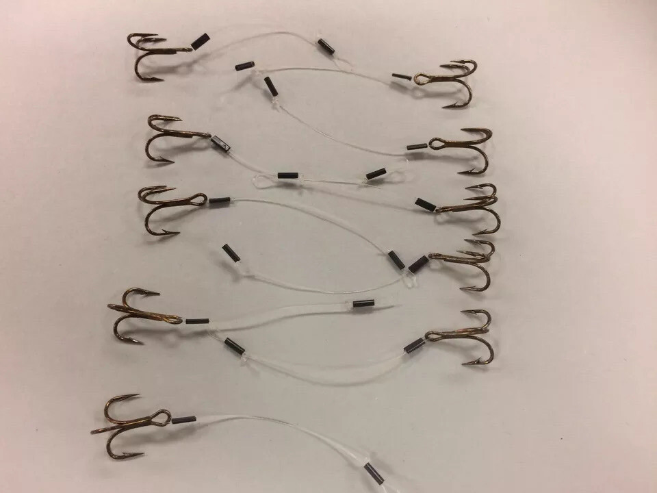 (10 qty) 3" Removable fluorocarbon stinger hooks size #12 VMC  SL3.0#12