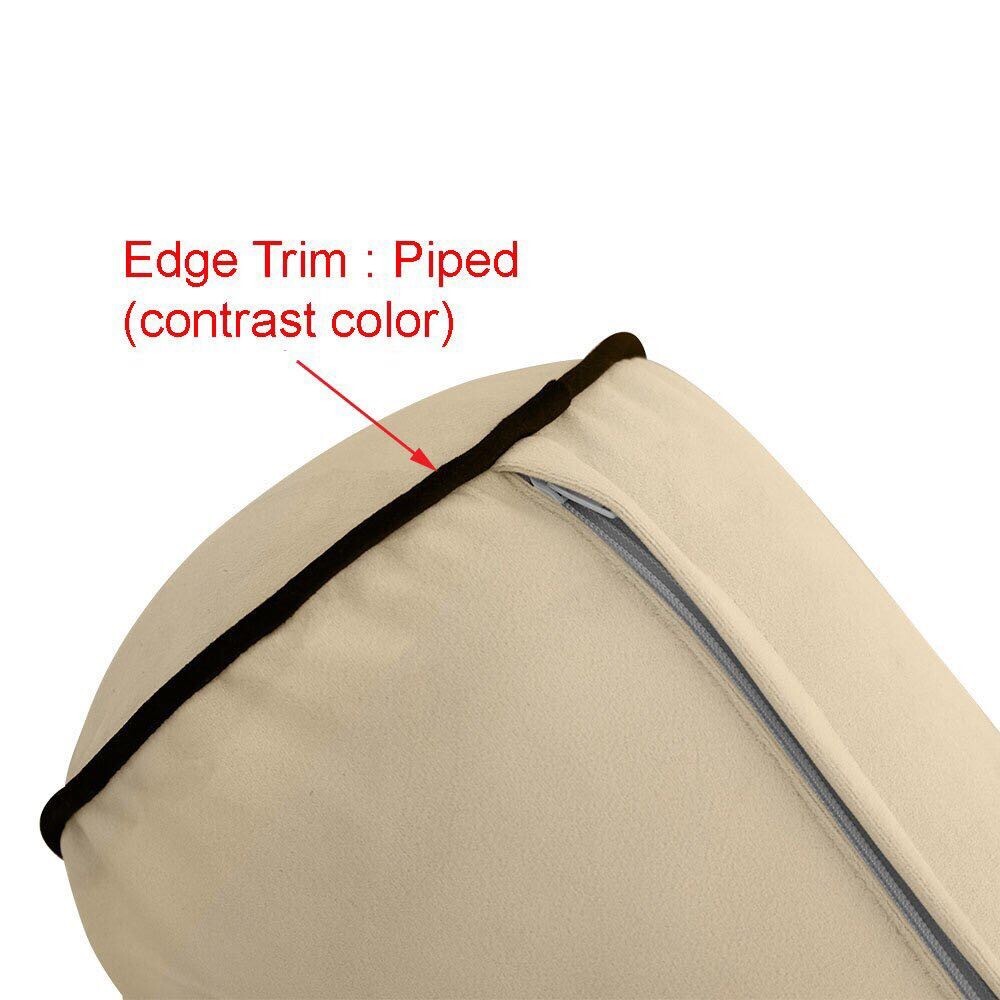 COVER ONLY Model V6 Twin Velvet Contrast Pipe Indoor Mattress Pillow AD350
