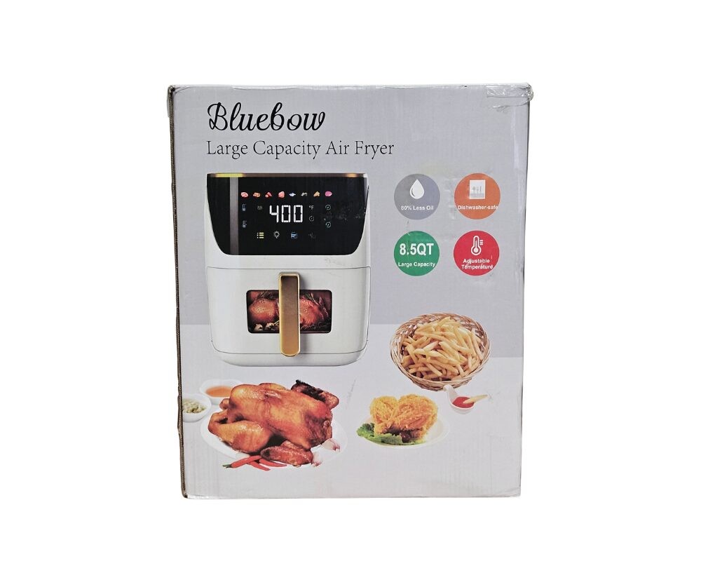 Bluebow 1750W Air Fryer Large 8.5 QT White Touch Screen