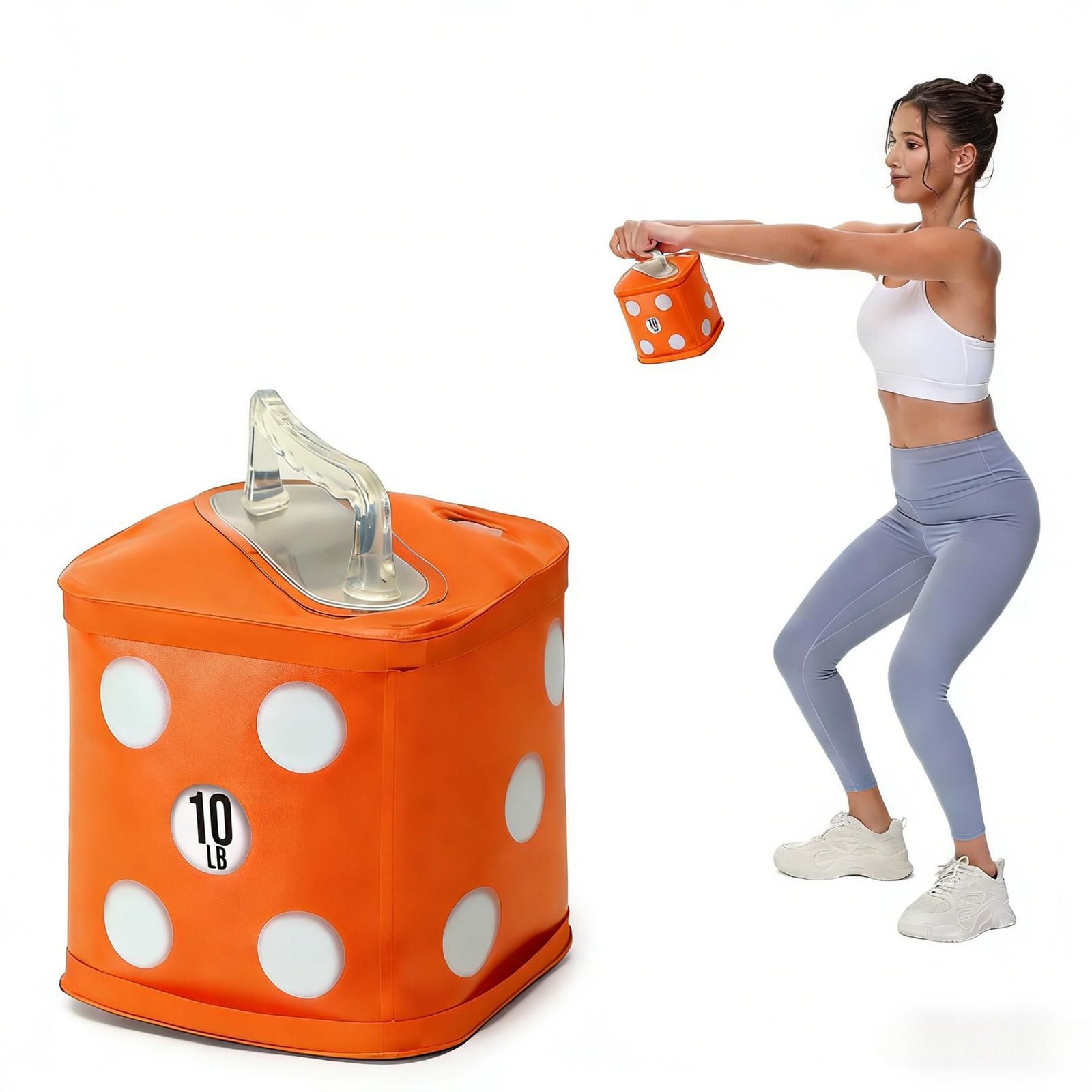 Water Filled Kettlebell 10 lbs Adjustable Portable Fitness Weight Bag Workout