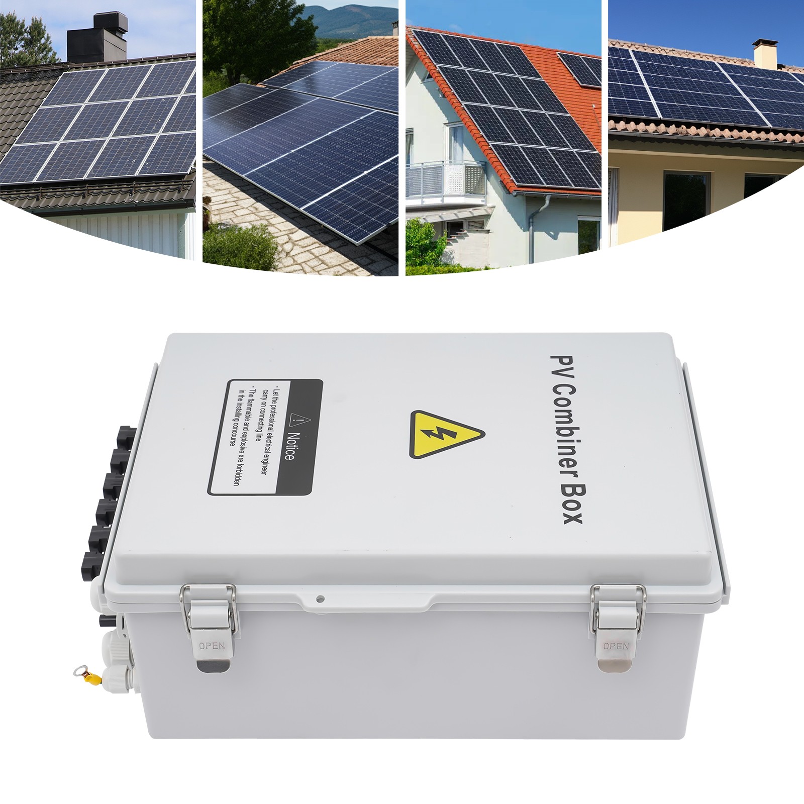 For Solar Panel 6 String Solar PV Combiner Box 63A Circuit Breaker Junction Box