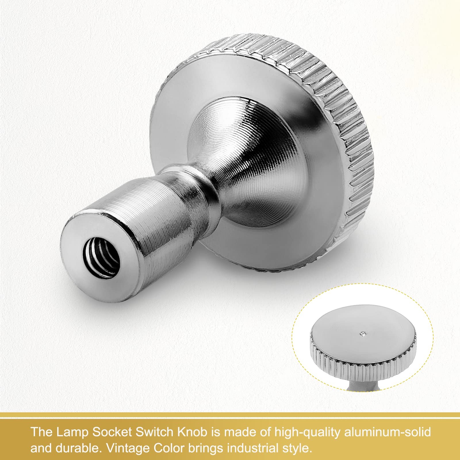 Lamp Turn On/Off Switch Knobs Replacement, Metal Lamp Switch Knob for Univers...