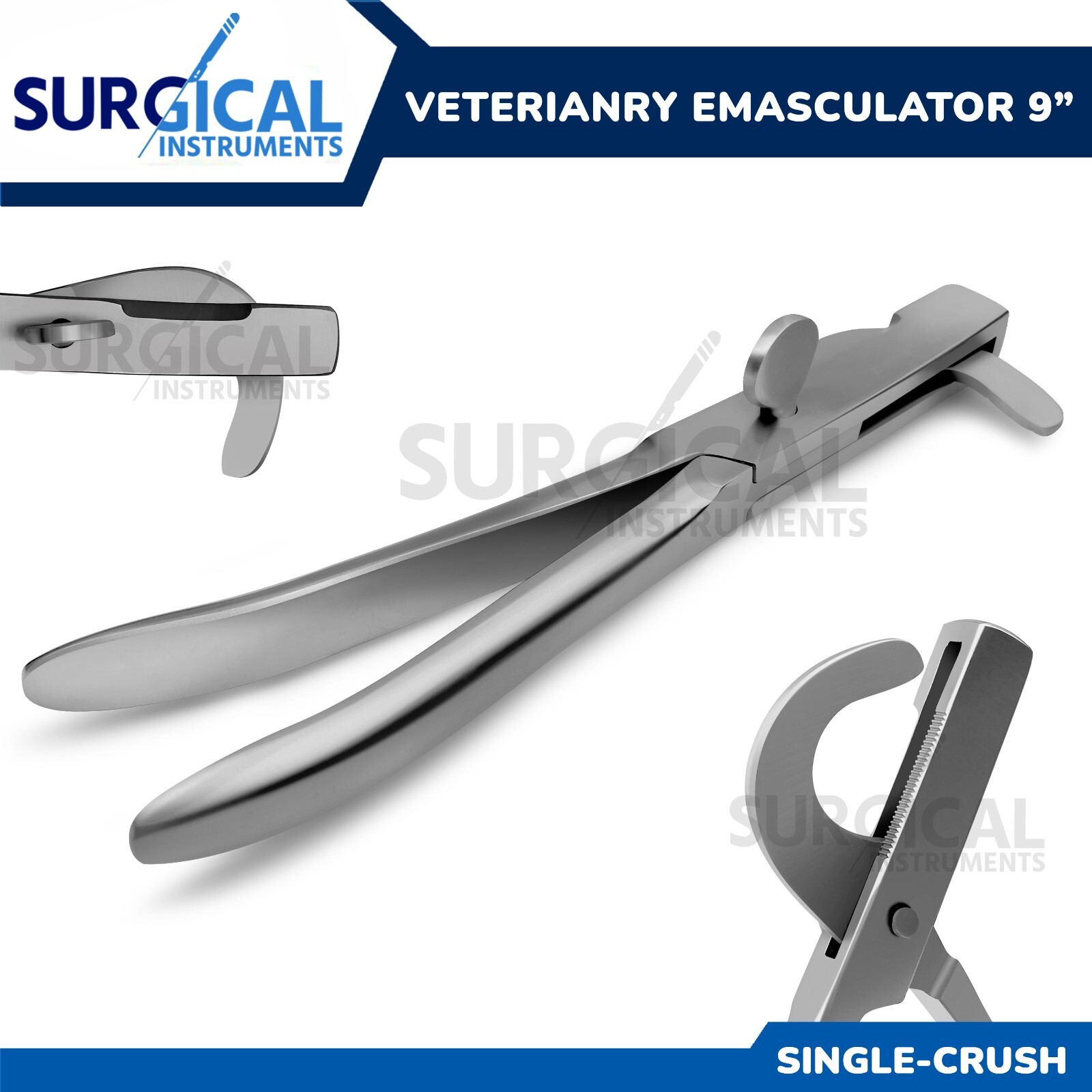 Emasculators Surgical & Veterinary Instruments 9" Single Crush German Grade