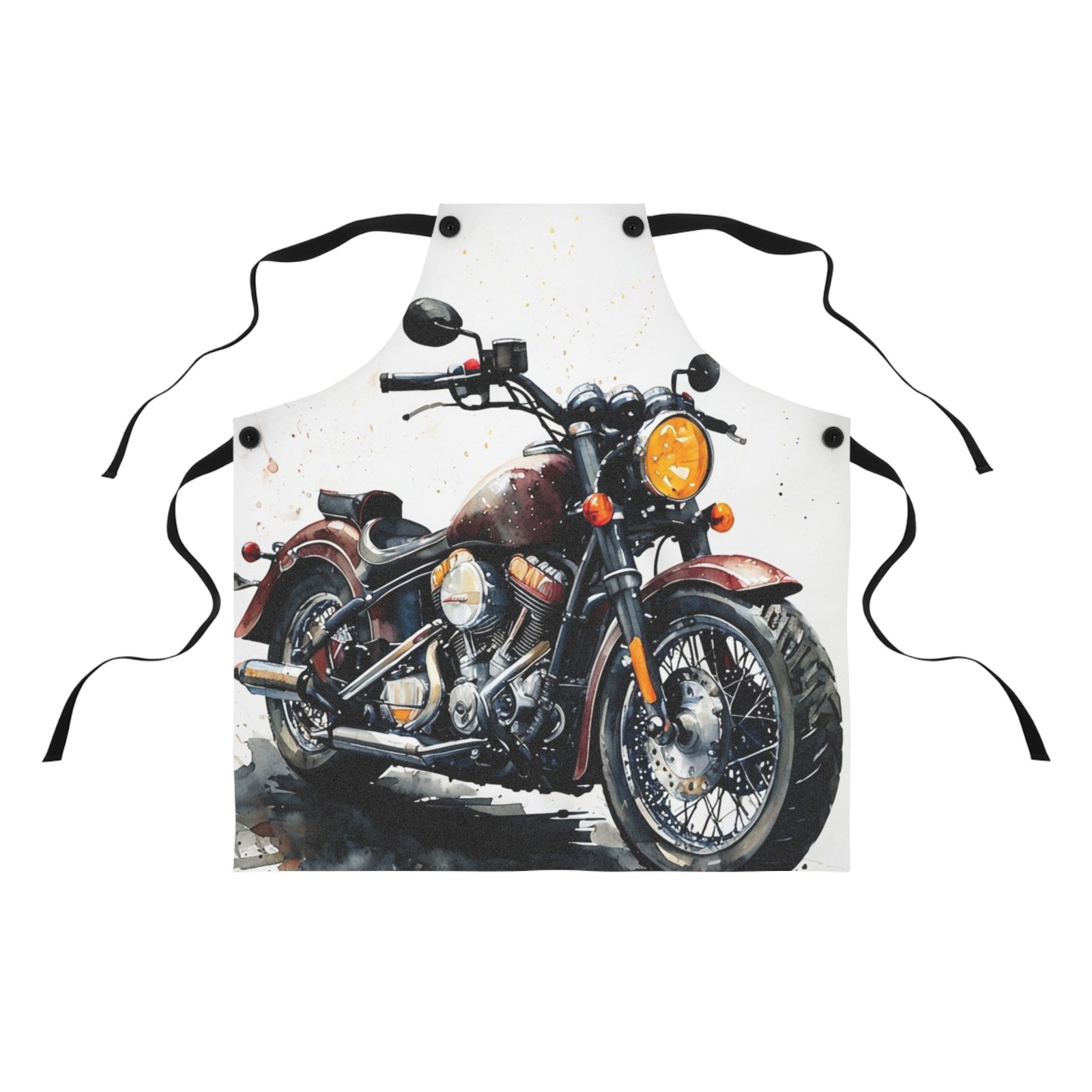 BikerThemed Apron Cooking Grilling, Perfect  Motorcycle Enthusiasts Kitchen BBQ