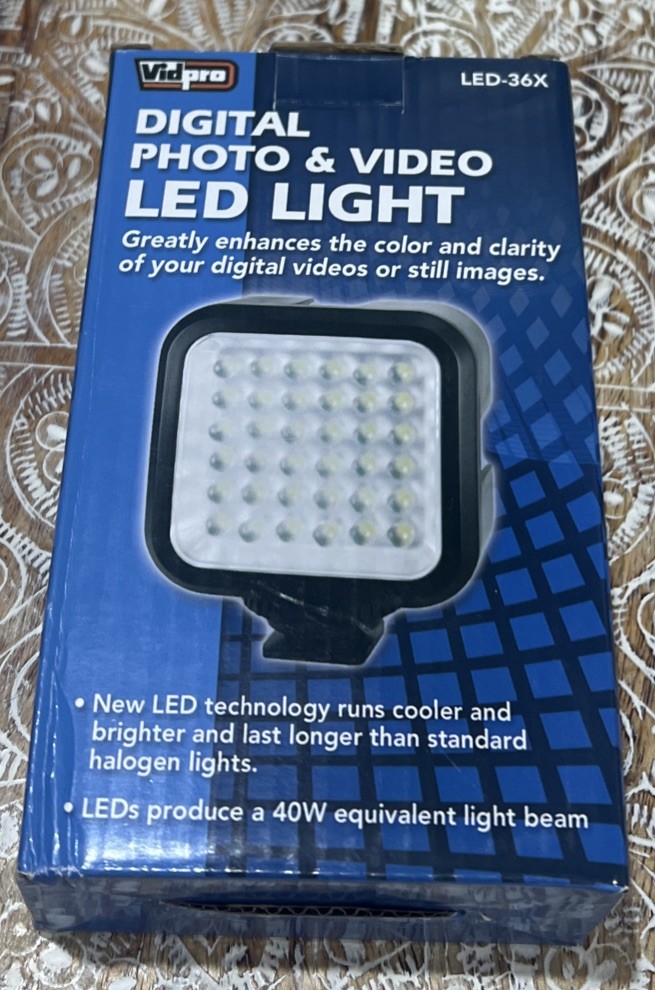 Vidpro LED-36X Photo and Video LED Light for Camera or Camcorder (NEW)