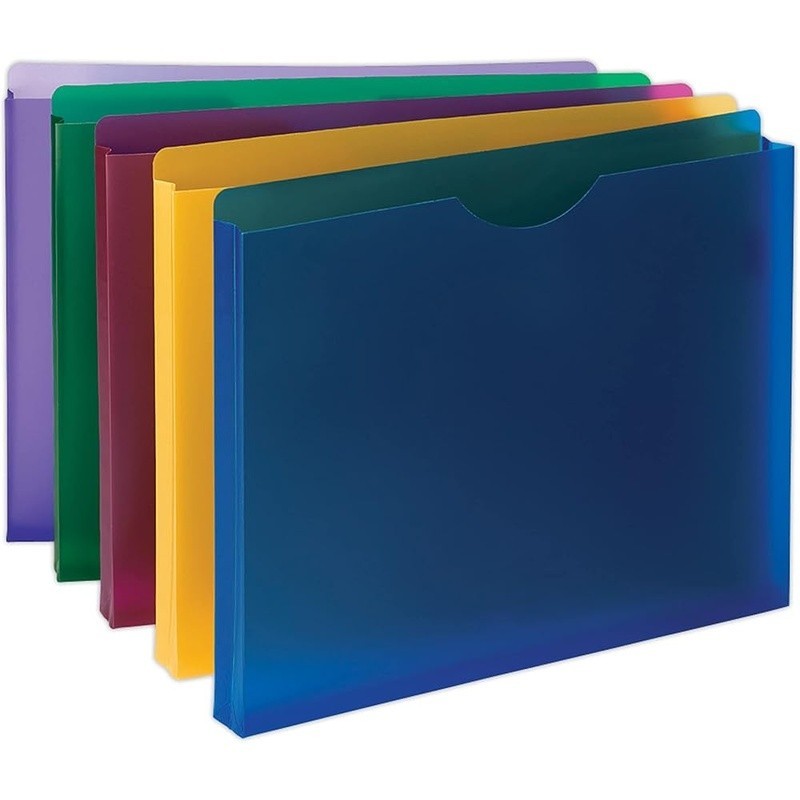 Translucent Expanding File Jackets 10 Pack Durable Water Resistant Organizers US