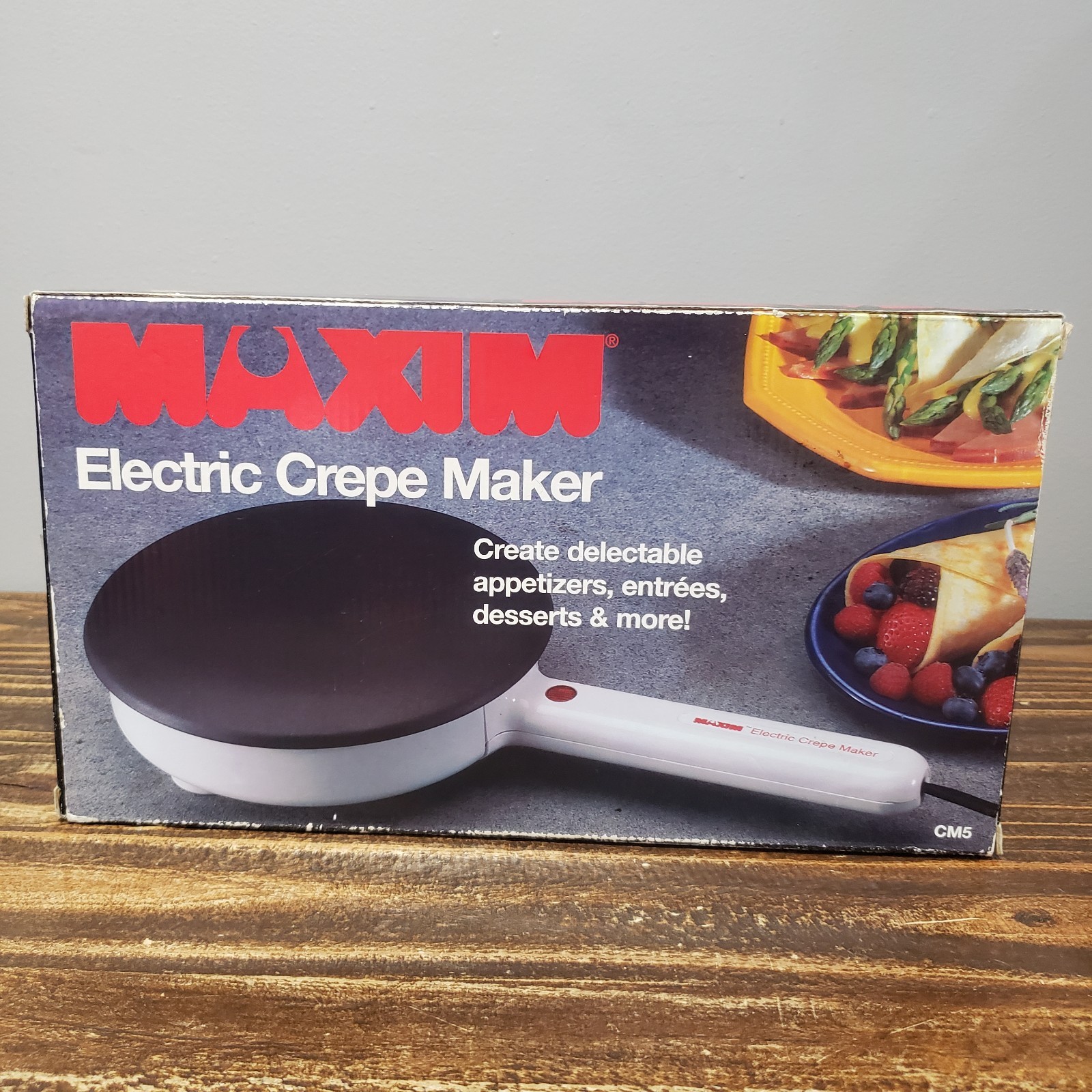 Maxim Electric Crepe Maker Nonstick New In Box Open Box