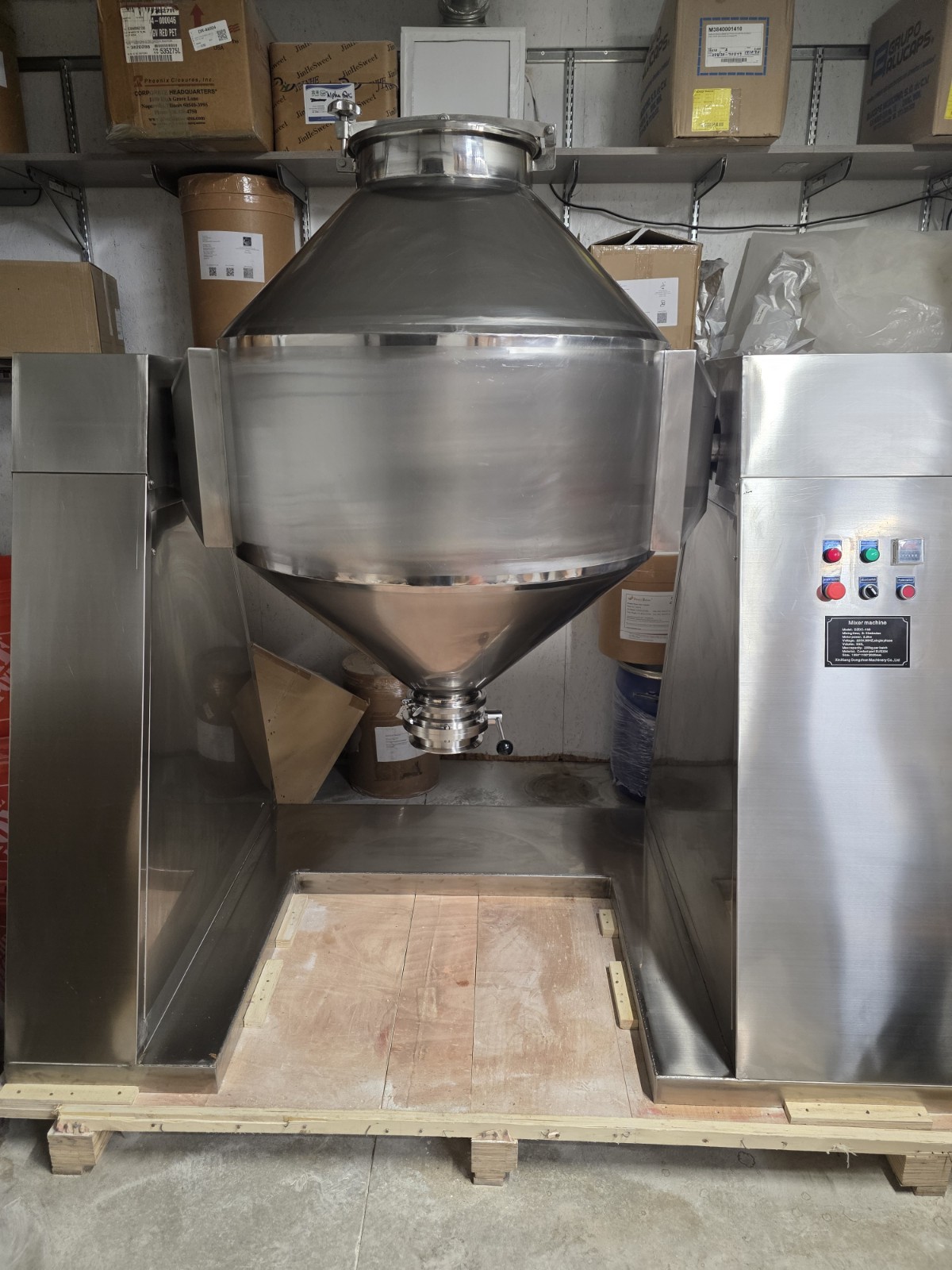 220KG Double Cone Blender Mixer | 530L Stainless Steel Powder Mixer | Industrial