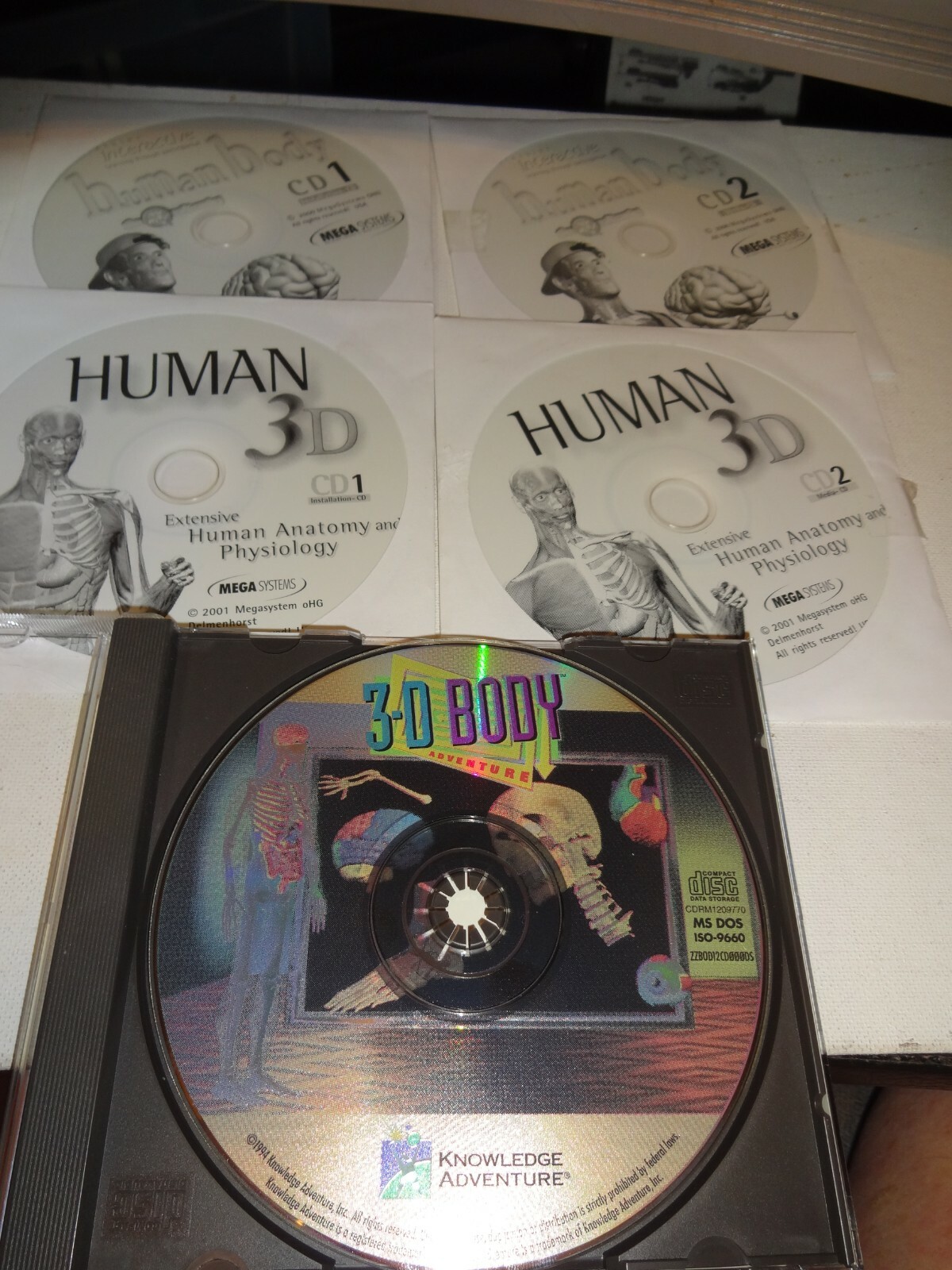 PC CD-Rom Anatomy Human Body Adventure LOT of 5 Discs See Pix WIN95+