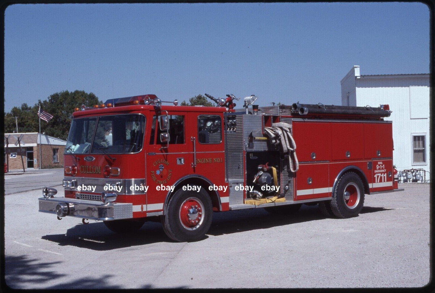 Cullom IL 1987 Pierce Dash pumper Fire Apparatus Slide