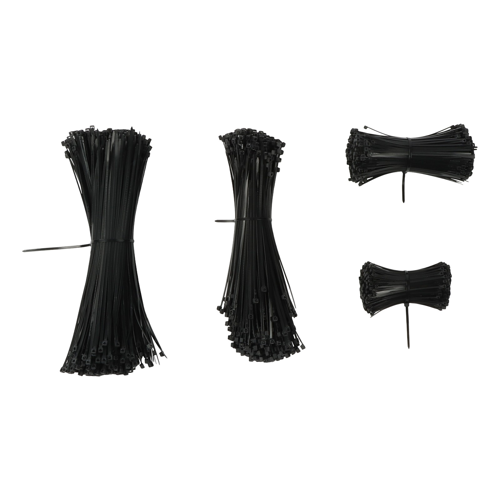 2000 PCS Self-locking Nylon Zip Ties Assorted Sizes 4+6+8+12 Inch Cable ties