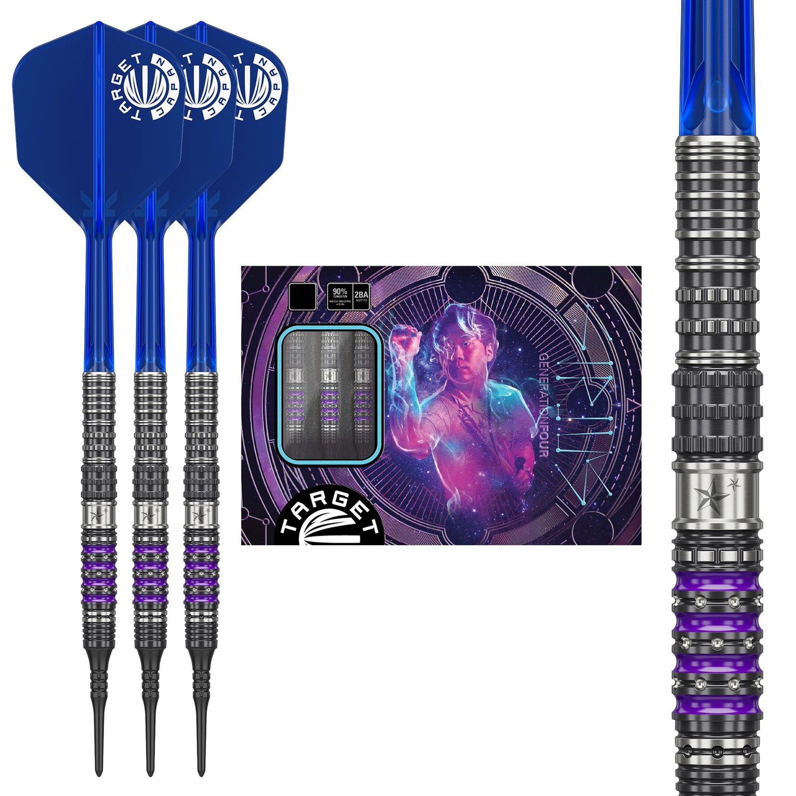 Target Darts PRIME SERIES SIRIUS GEN4 21.5g 90% Tungsten K-Flex Soft Tip Darts S