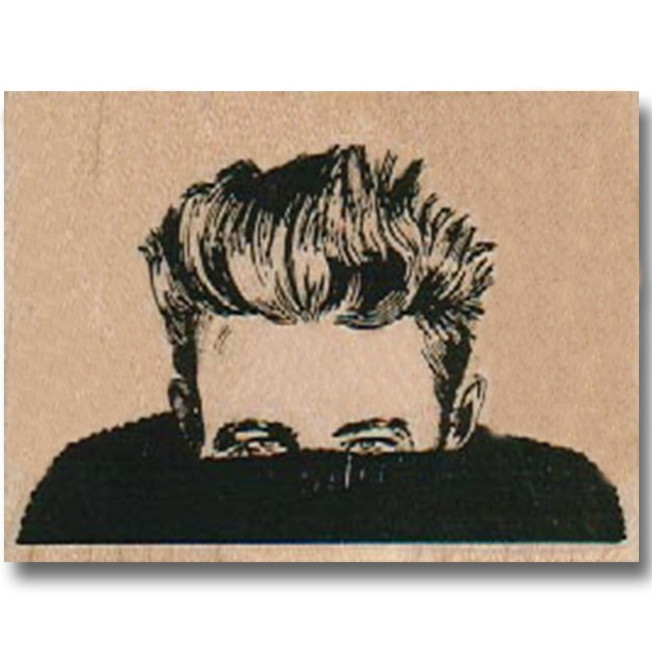 NEW Rubber Stamp, James Dean Movie Star Man Film Head Face People Eyes Peek sm
