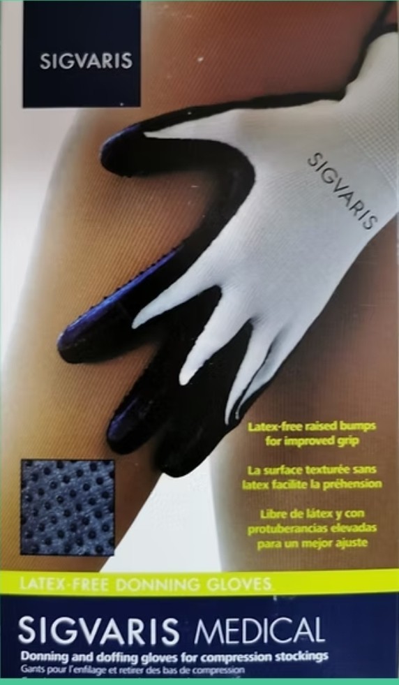SIGVARIS Latex Free Donning Gloves For Donning, Doffing Compression Stockings Lg