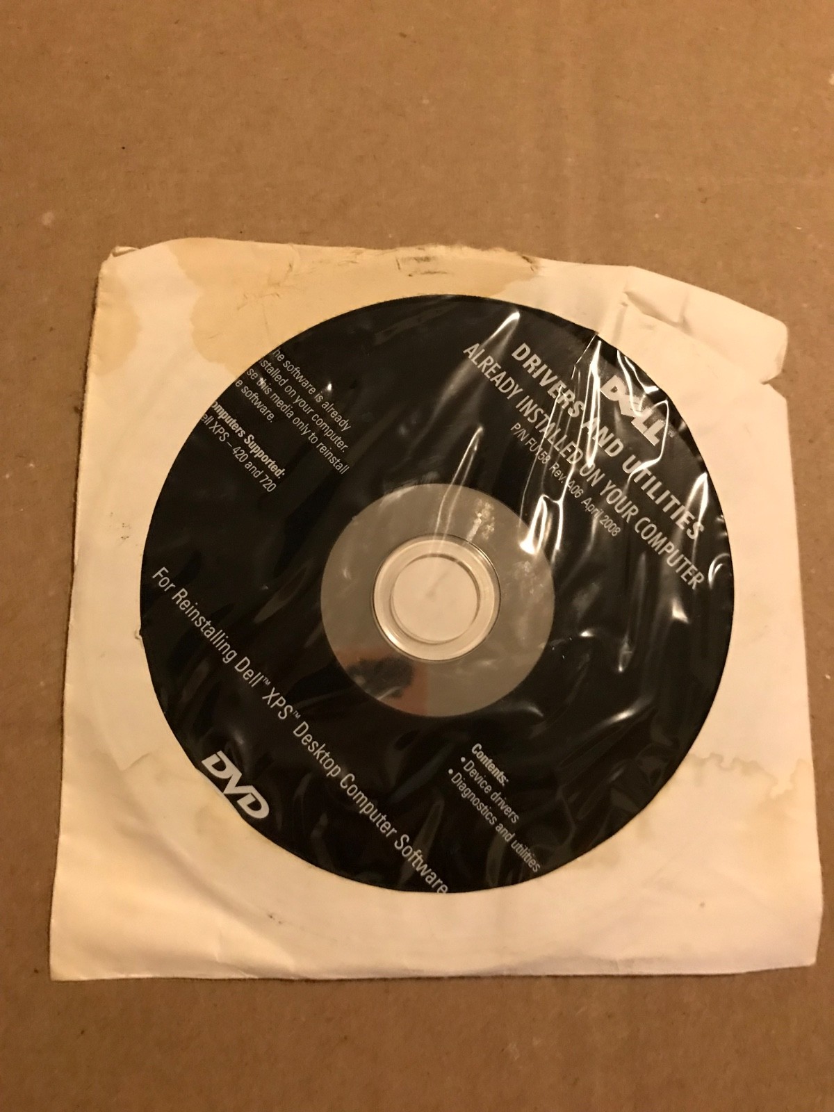 New Dell XPS 420 720 Drivers Utilities Resource DVD P/N FU158 Vista