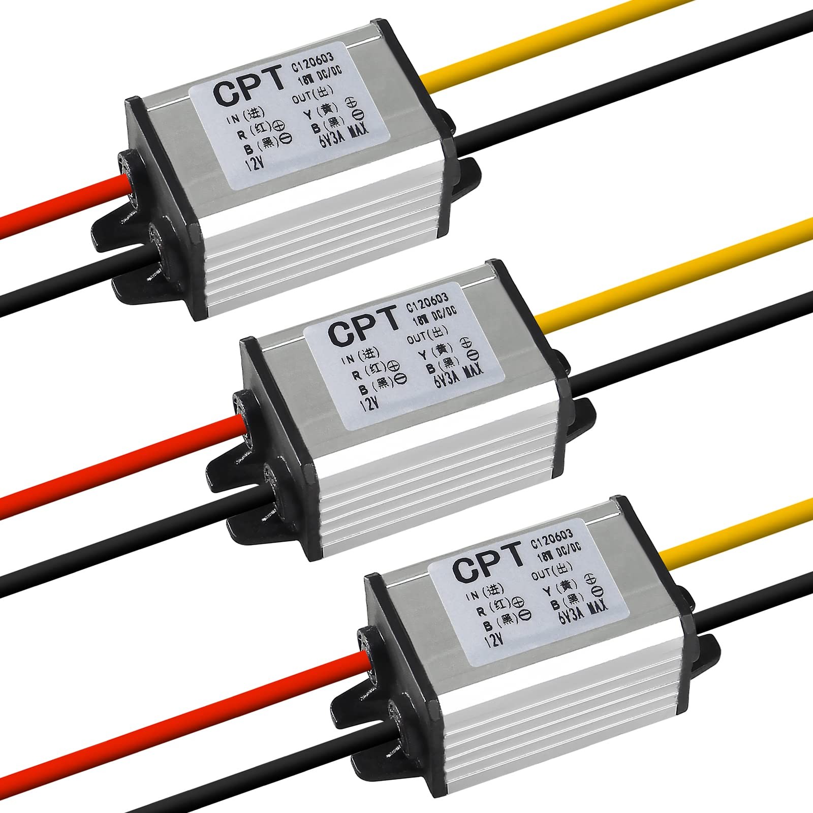 Diitao 3PCS Buck Converter 12V to 6V Power Car