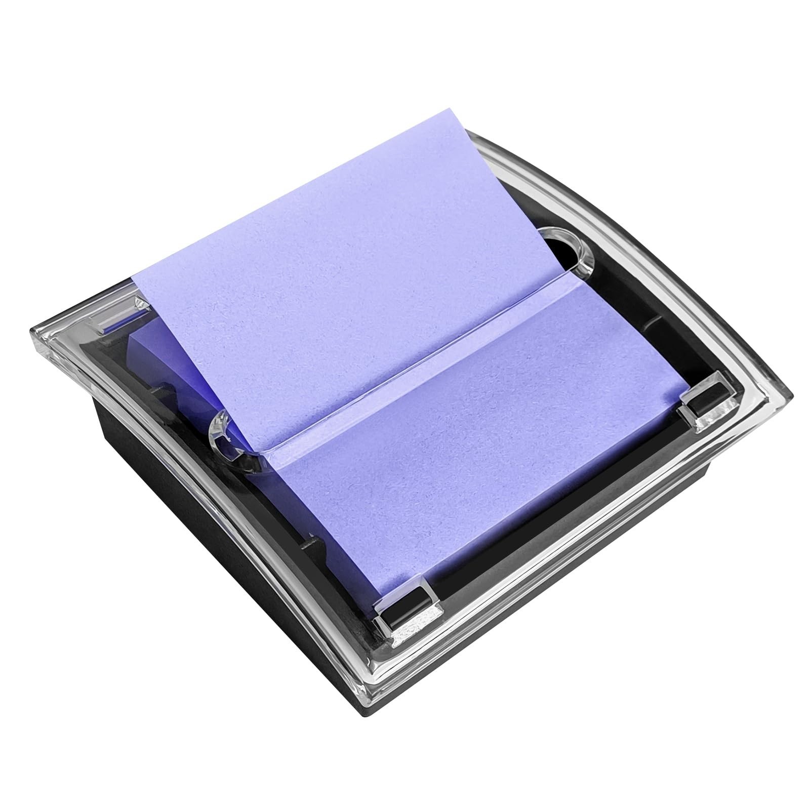 Post it Note Dispenser,3x3 Inches，Sticky Note Holder, Black Base,Pop up P