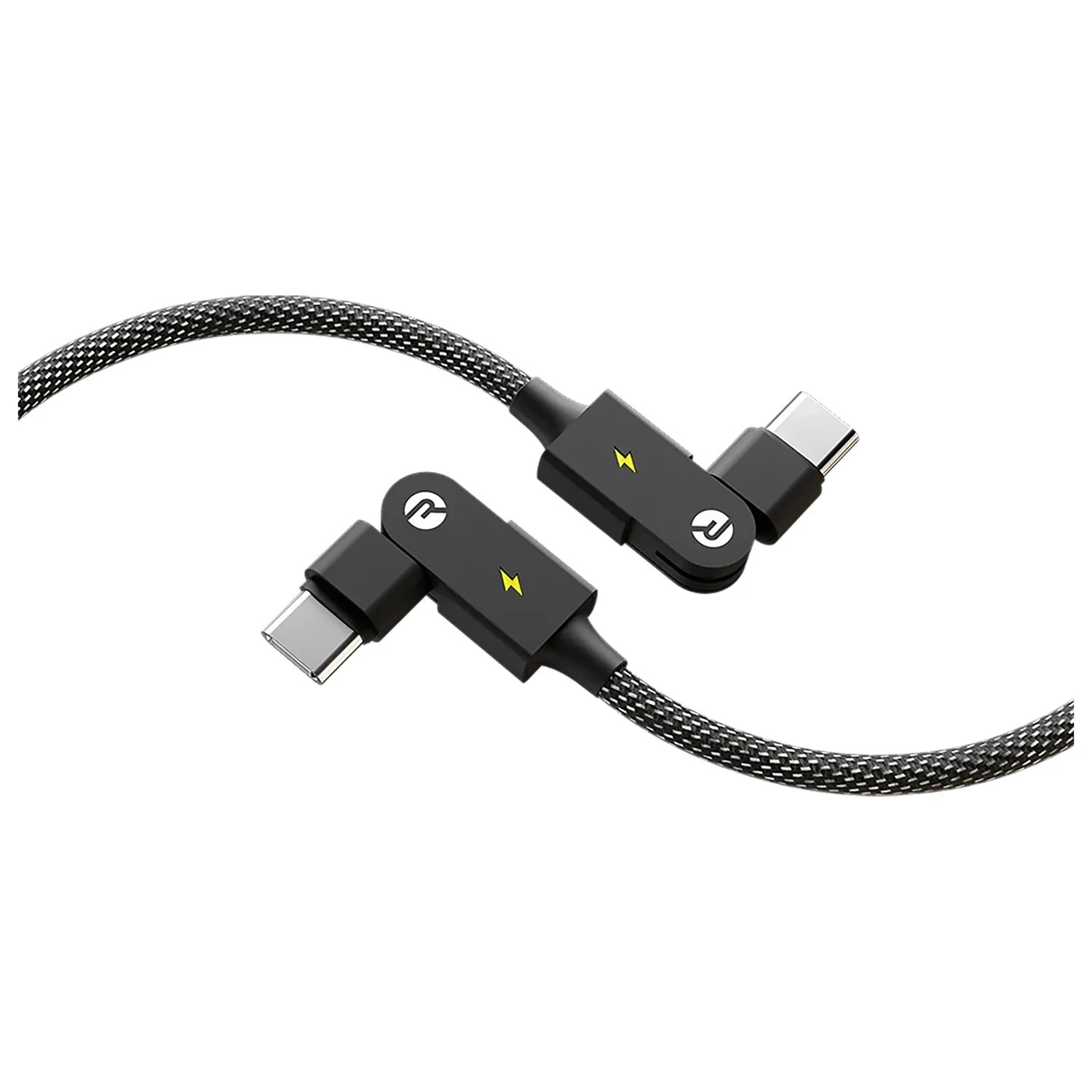 Raycon® Magic Spin 100Watt USB-C® to USB-C® Charge and Sync Cable 3.3 Ft.- Black