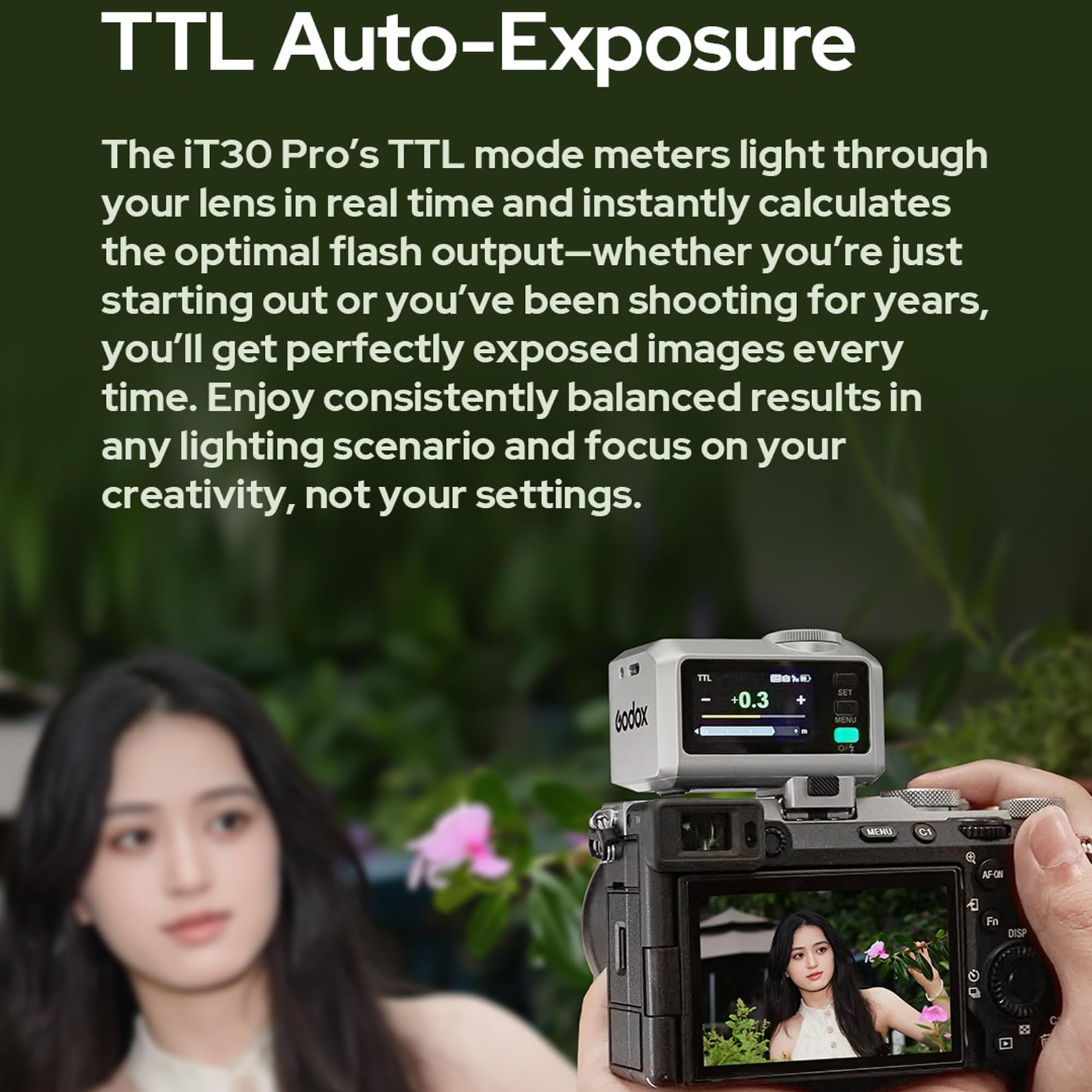 GODOX iT30 Pro TTL mini TTL Wireless Camera Flash 2.4G Wireless for Sony Camera