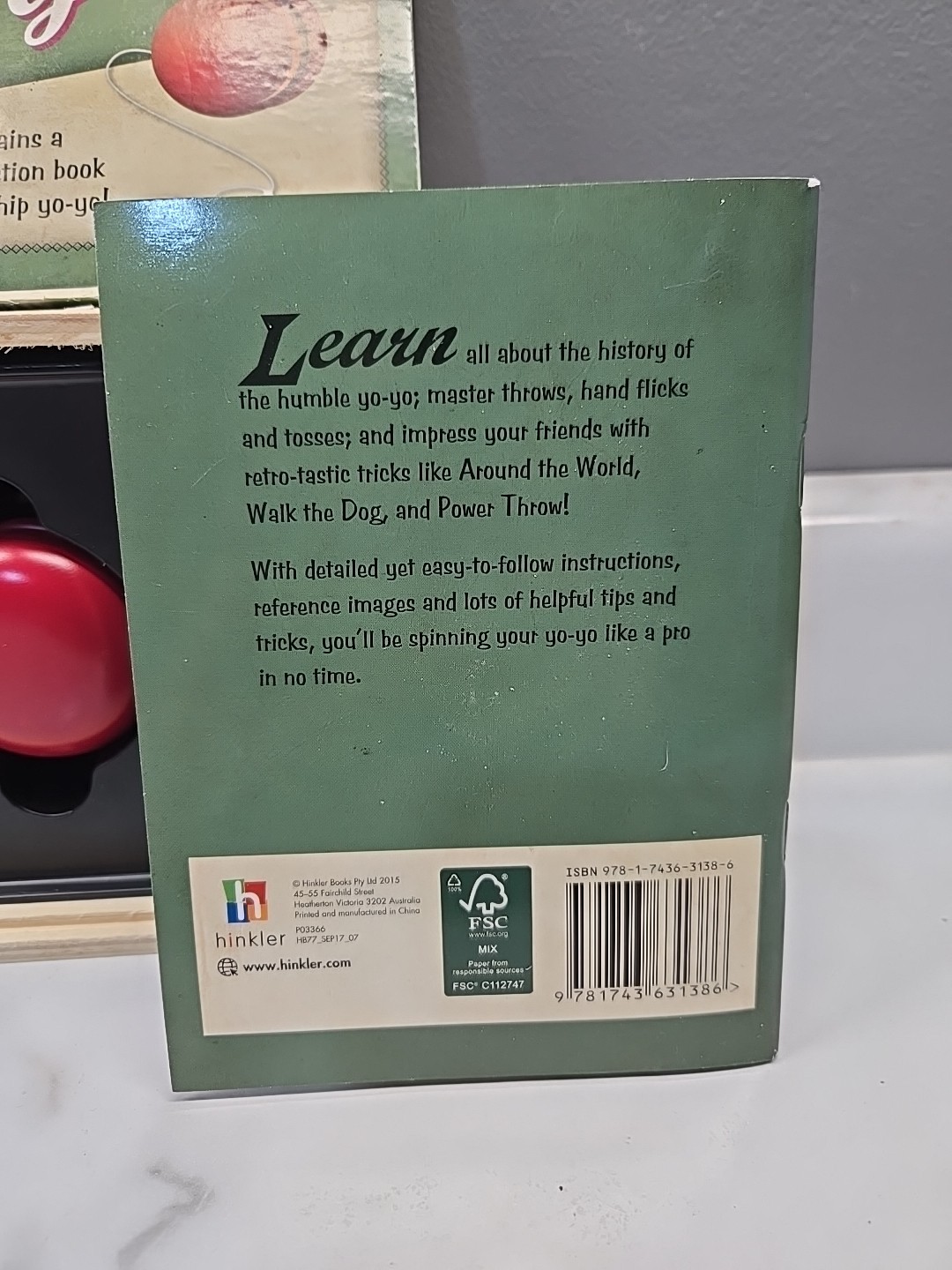Hinkler Learn Yo-Yo Learning Kit Genuine Quality Wooden Box 48 Page Instructions