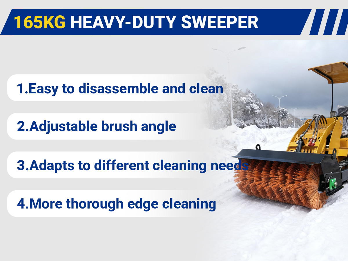 Skid Steer Angle Sweeper 48in Length, 38in Sweep Width, 165kg