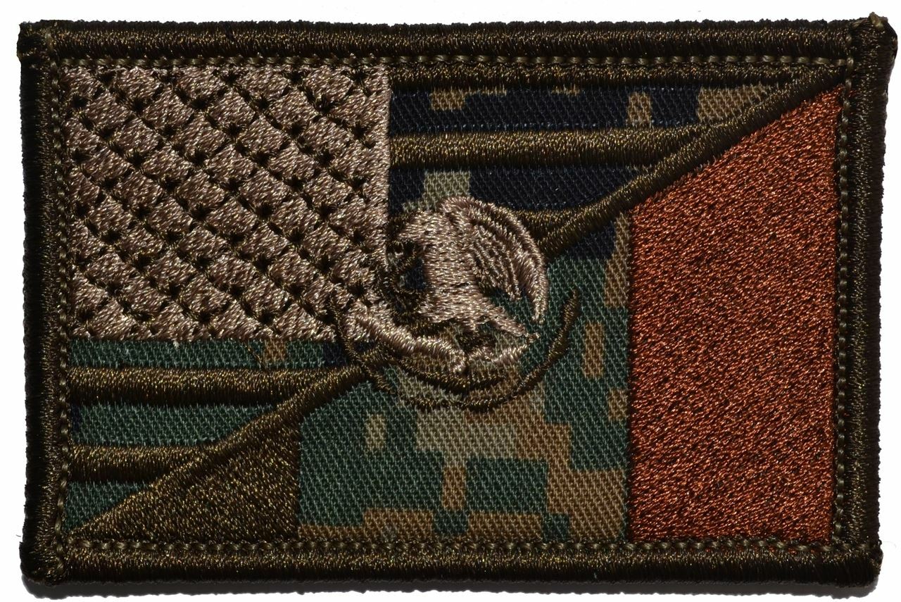 USA / Mexico Flag Patch 2x3