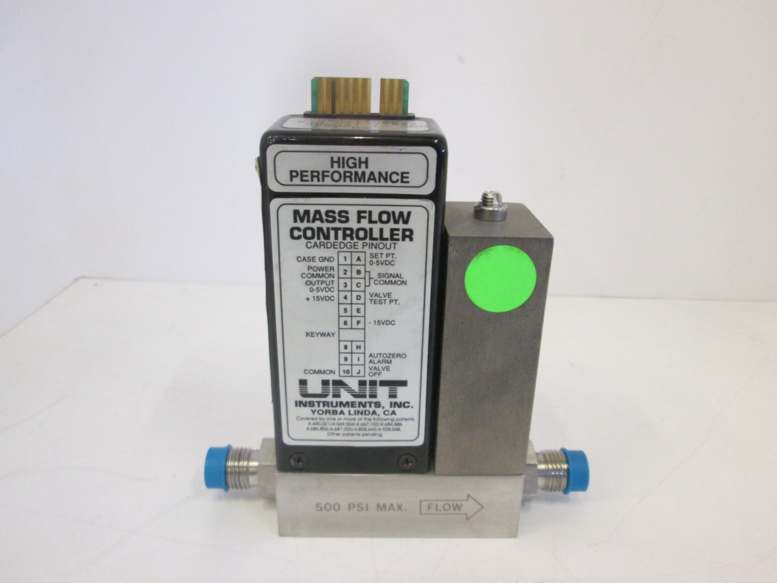 Unit Instruments, UFC-1100A, Mass Flow Controller, 10 SLM, H2, Used