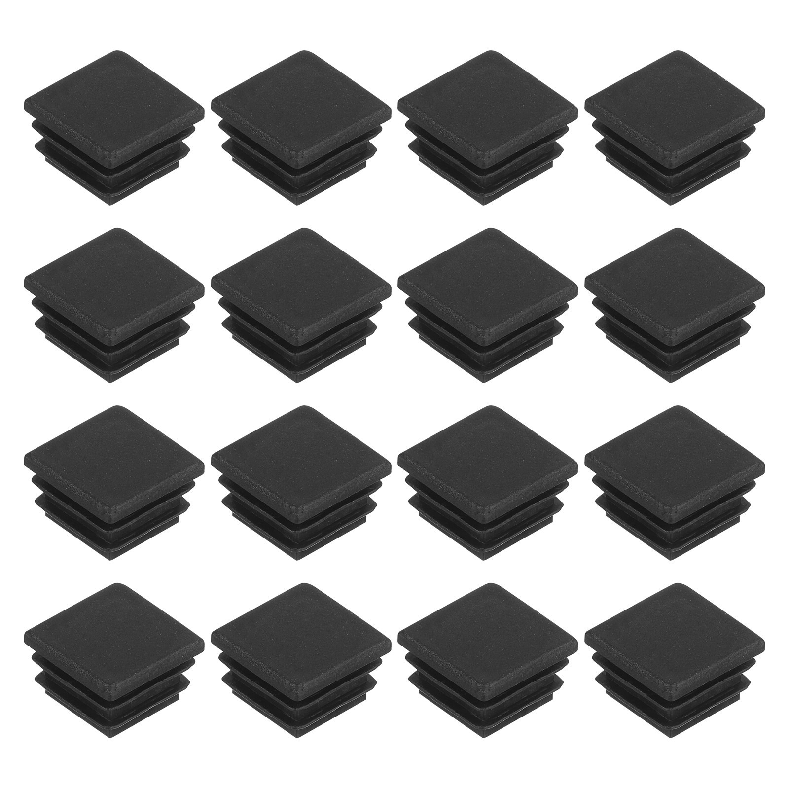 36Pcs Square Plastic Plug Insert, 0.79" x 0.79" Black Plastic Plugs End Cap