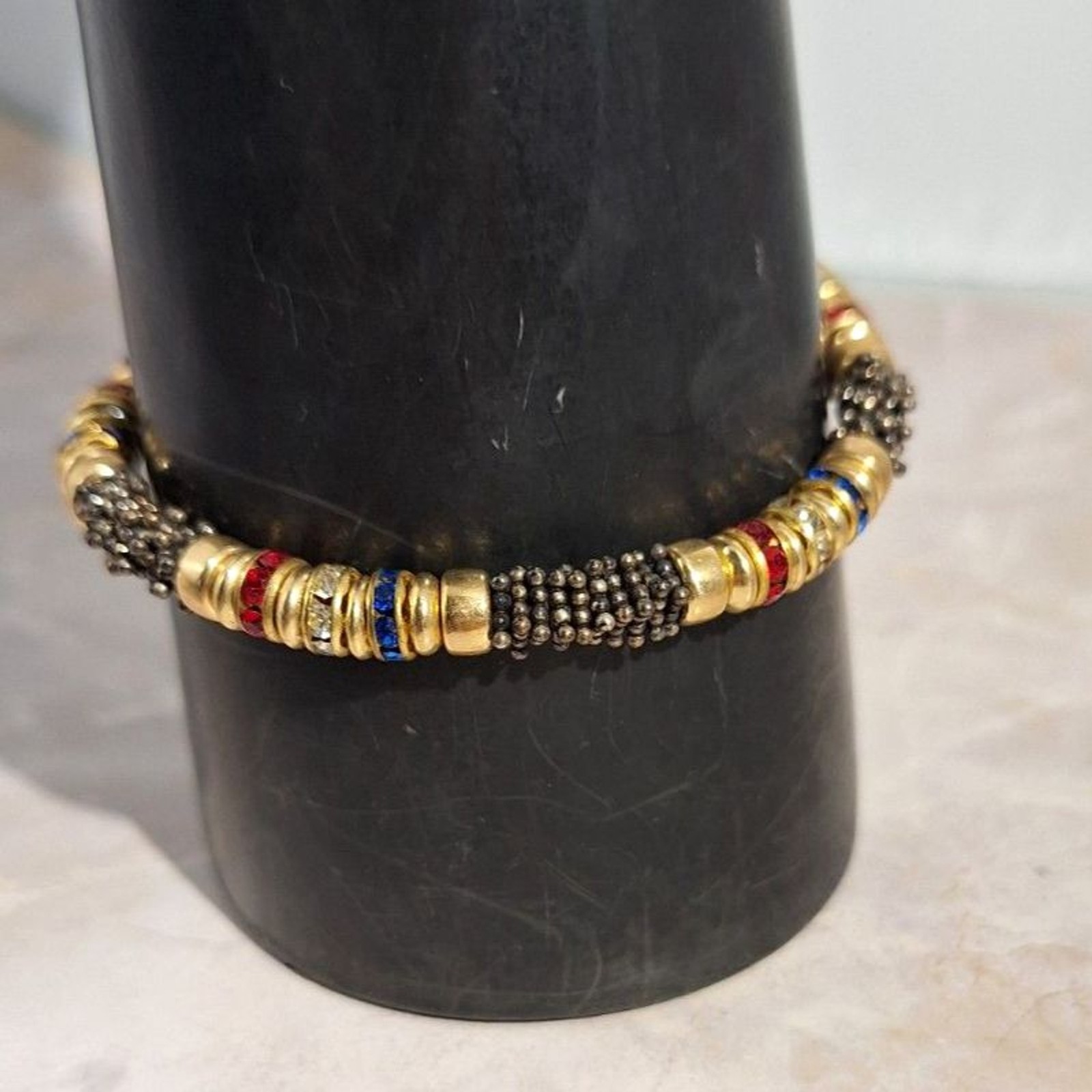Artisan Bohemian Beaded Bracelet Colorful Rhinestone Fairycore Festival