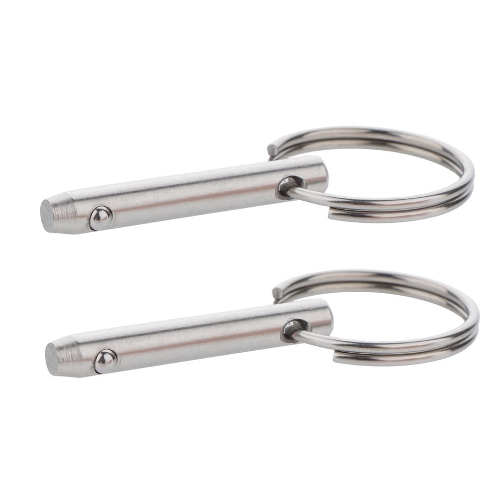2 Pack Quick Release Pin, Diameter 0.197"(5mm), Overall 5mm x 35mm, Silver