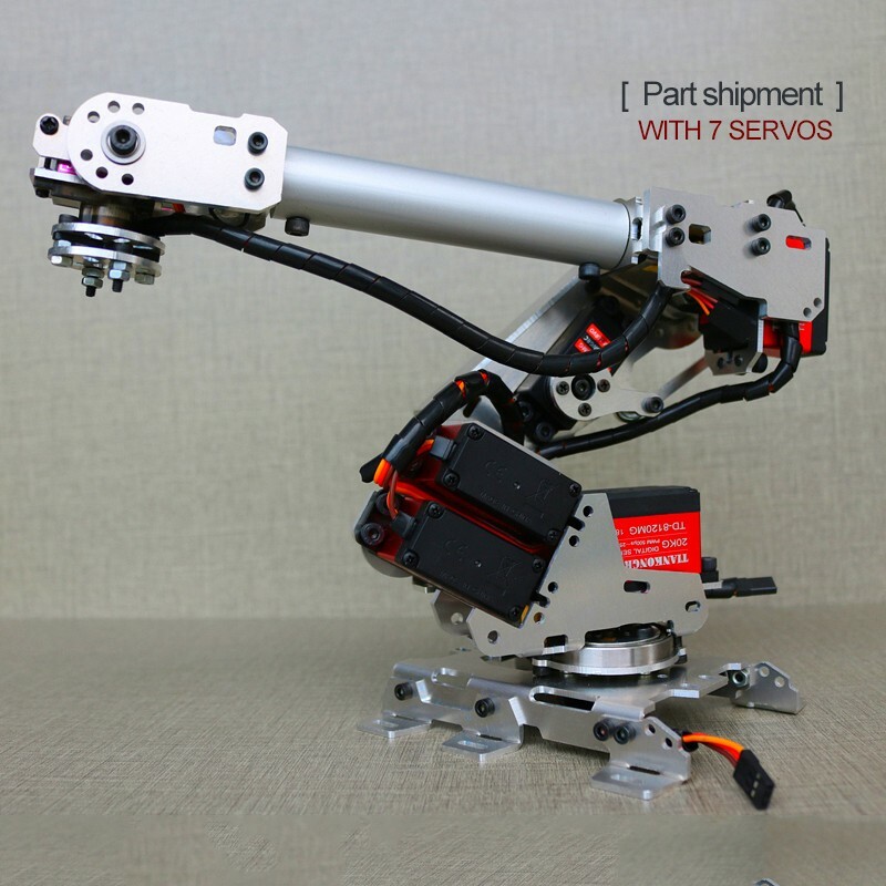 6-Axis Mechanical Robot Arm Industrial Manipulator DOF Arm Frame w/ Servo