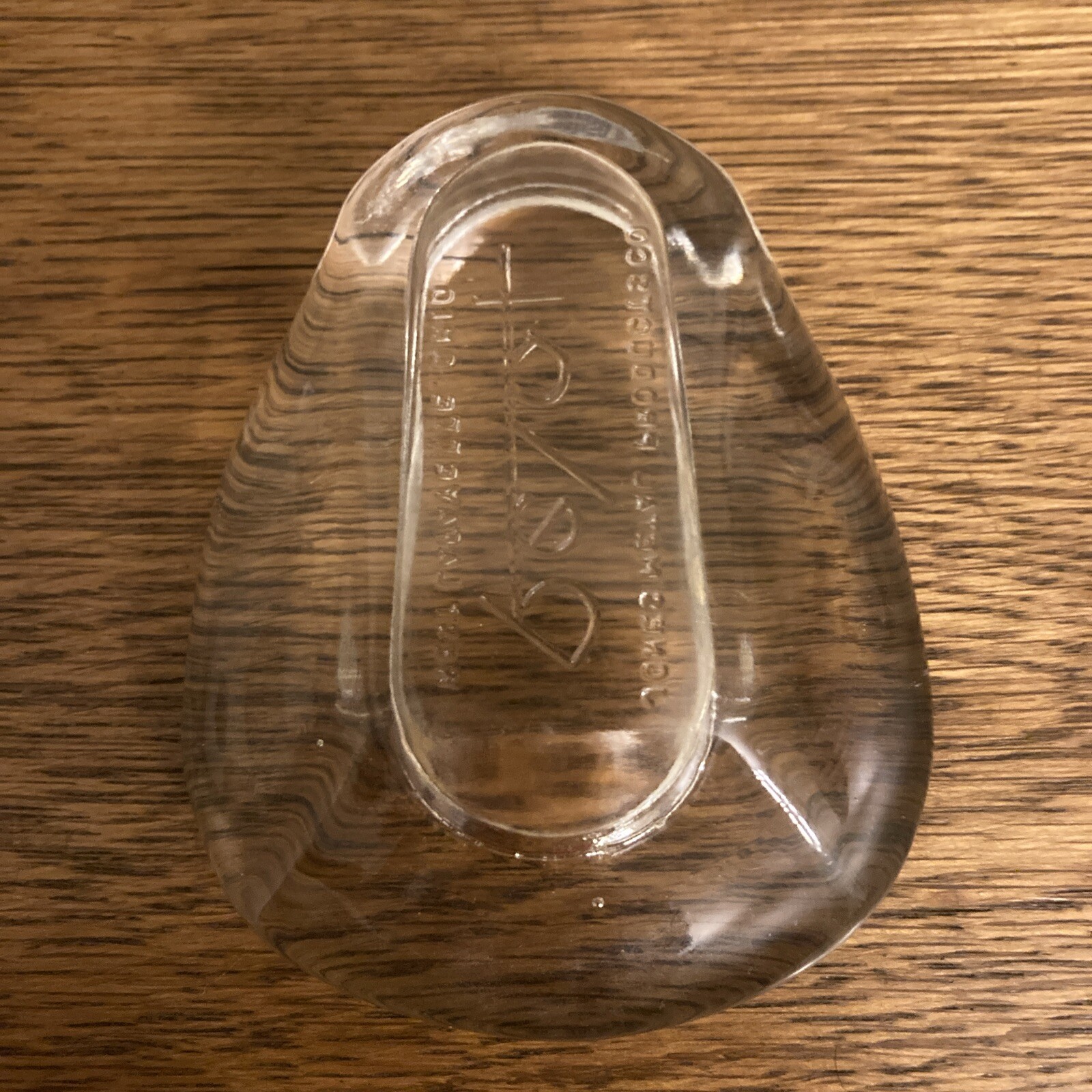 Jones Glass Miniature Bedpan 3” Clear Advertising Sample - Unusual And Unique