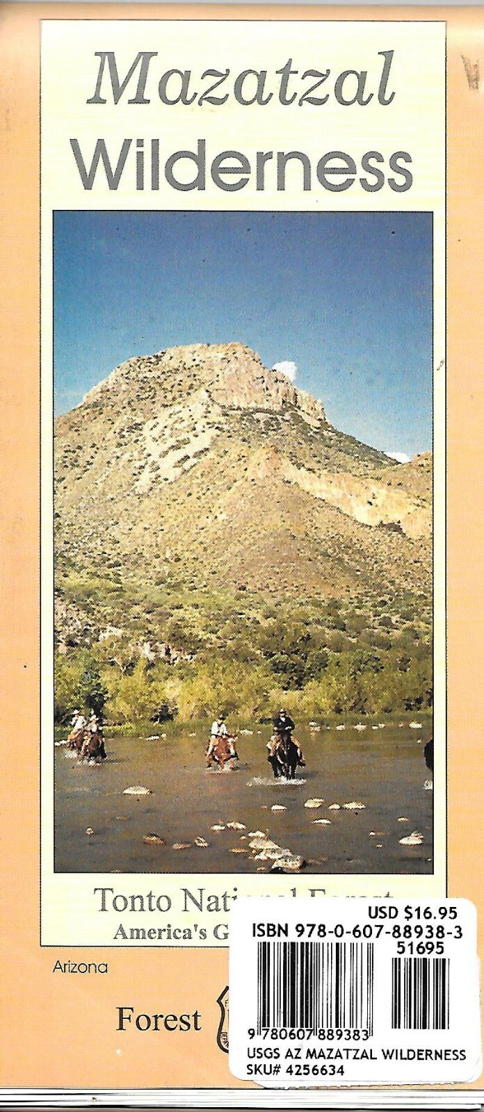 Map of Mazatzal Wilderness, Tonto Nat'l Forest, Arizona, by US Forest Service