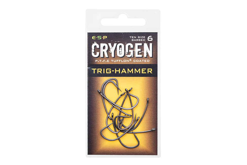 ESP Cryogen Trig-Hammer Carp Hooks All Sizes Available Barbed & Barbless