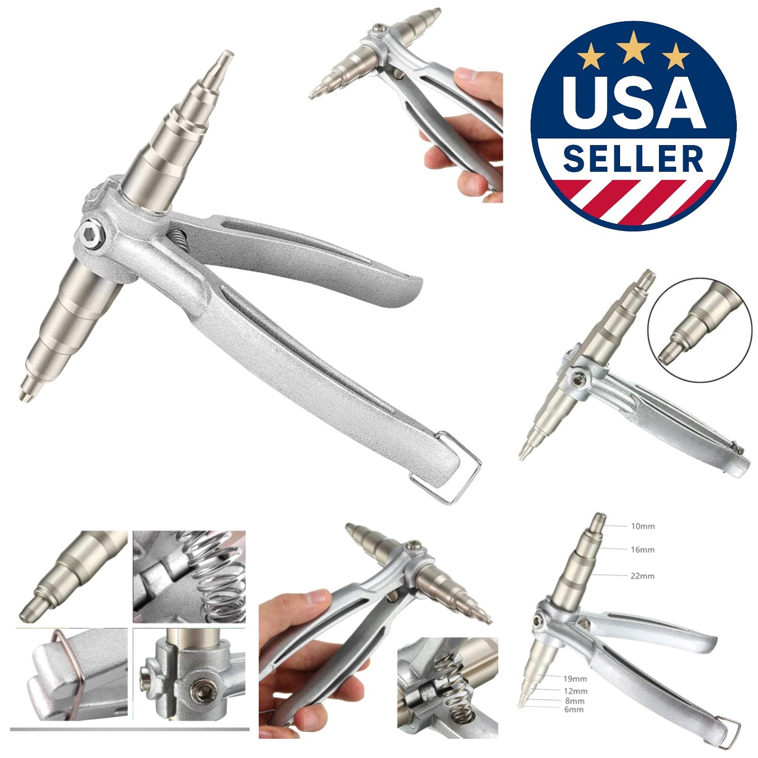 Effortless Copper Pipe Expander Tool - Easy Push-Button for 1/4" to 7/8" Tubes