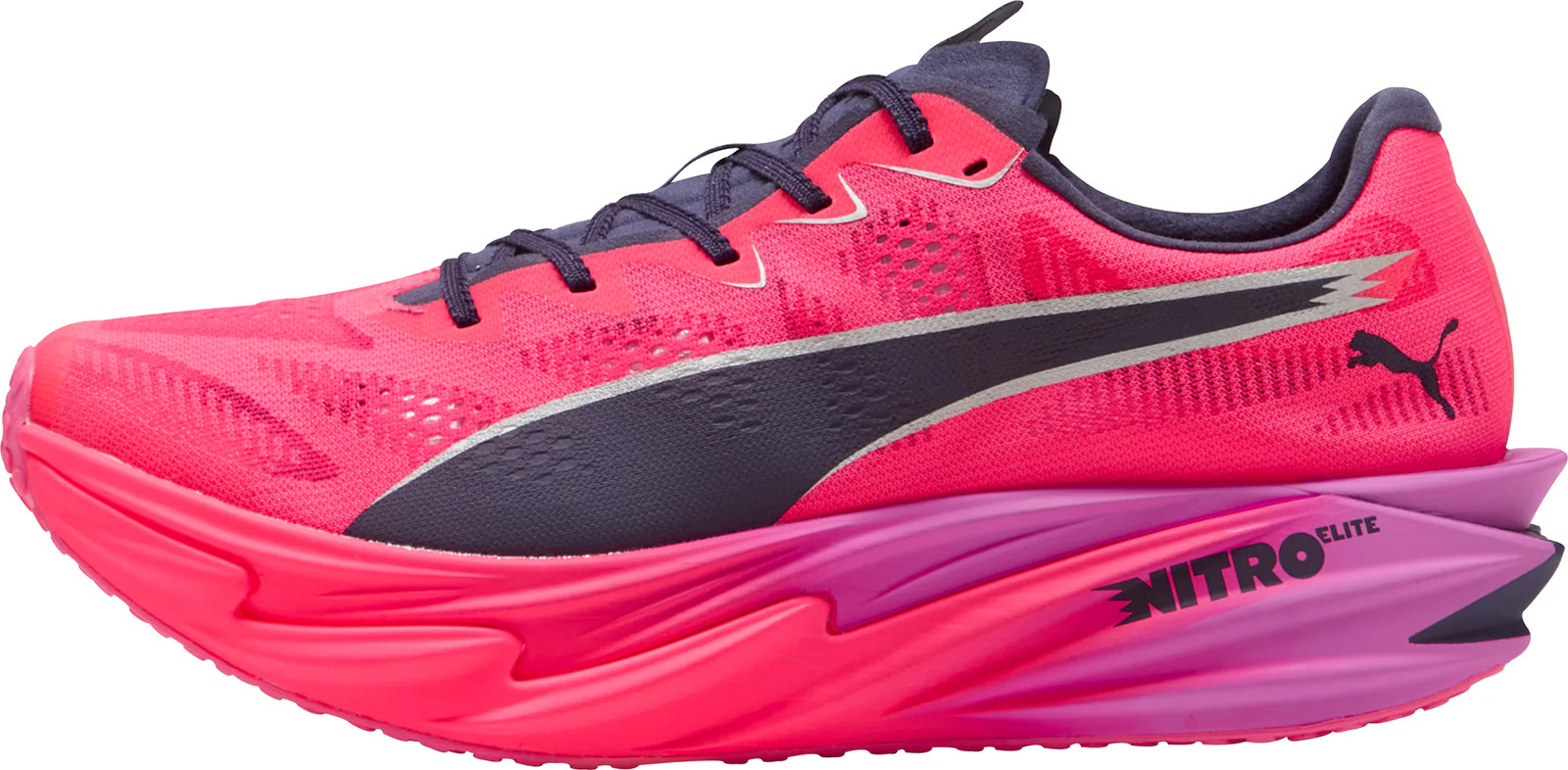 Puma Deviate HYROX Elite Mens Running Shoes Pink Lightweight Racing Run Trainers