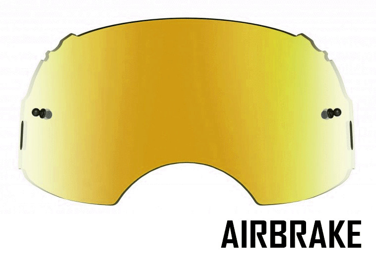 GOGGLE-SHOP GOLD MIRROR LENS to fit OAKLEY AIRBRAKE MOTOCROSS GOGGLES