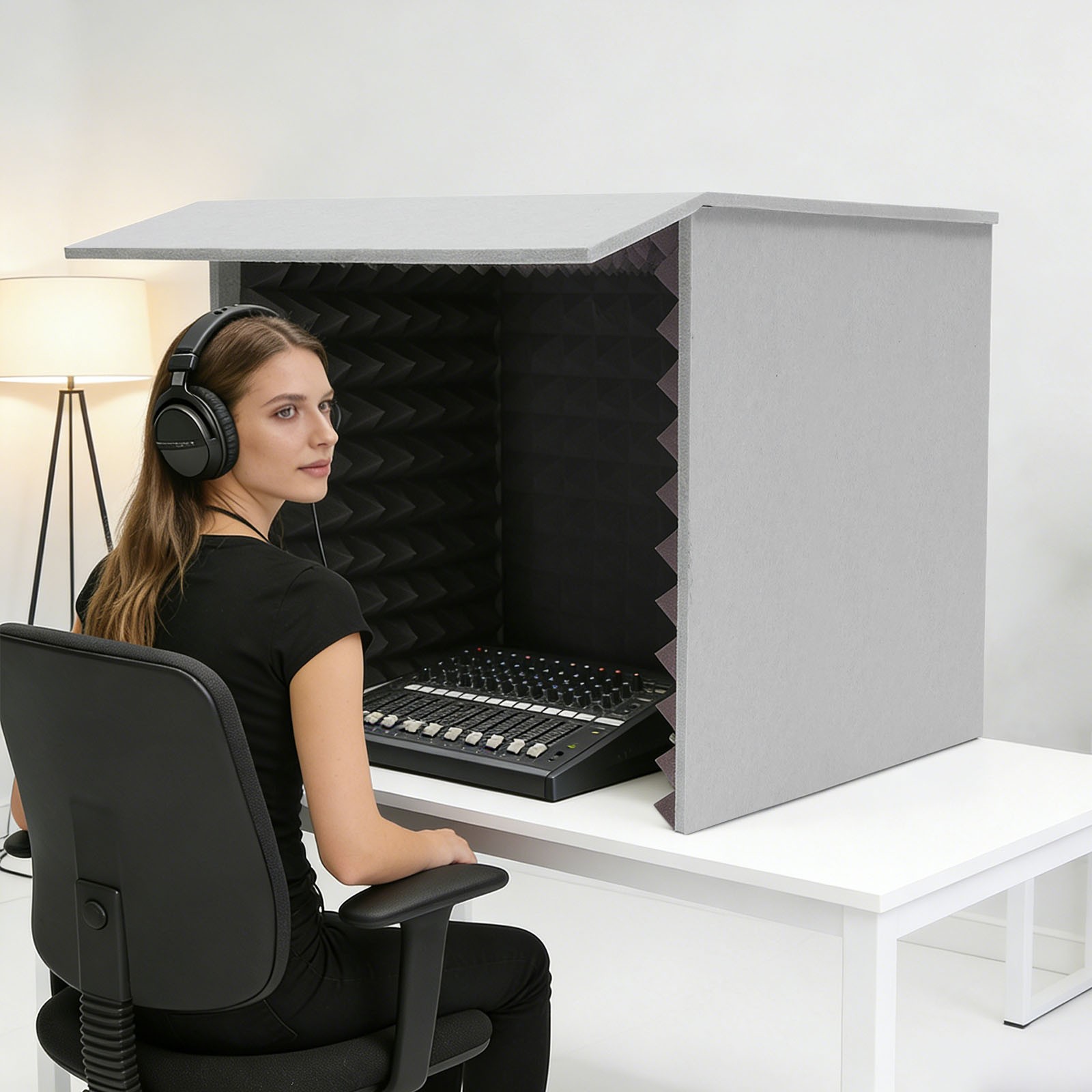 Desktop Soundproof Cover Portable Vocal Recording Booth Sound Absorbing Shield