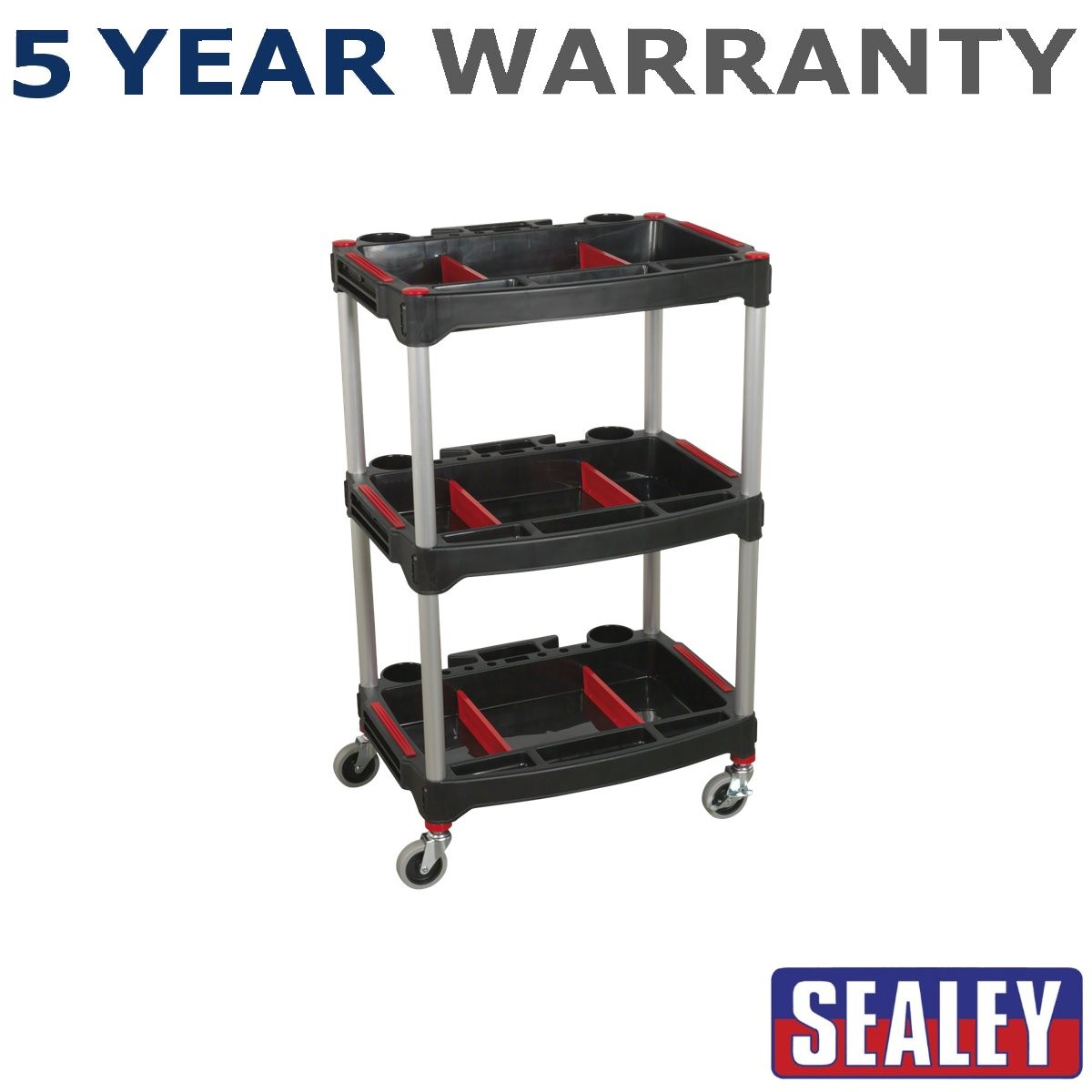 Sealey Composite Workshop Trolley with Parts Storage 3-Level CX313