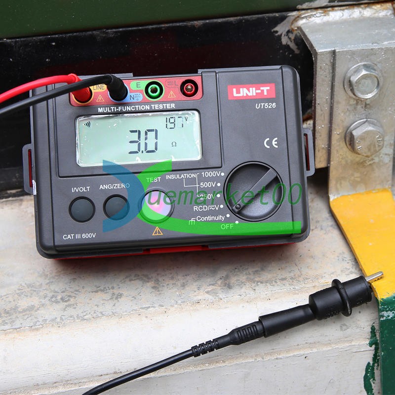 UNI-T UT526 Electrical Insulation Tester1000V 500MΩ RCD Test Continuity VAC/DC