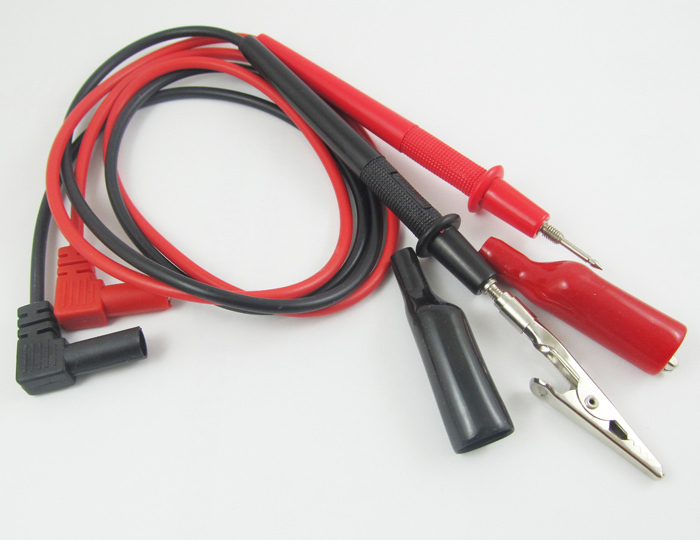 2sets Test Lead Insulated Screw on Alligator Crocodile Clip for Multimeter DMMS