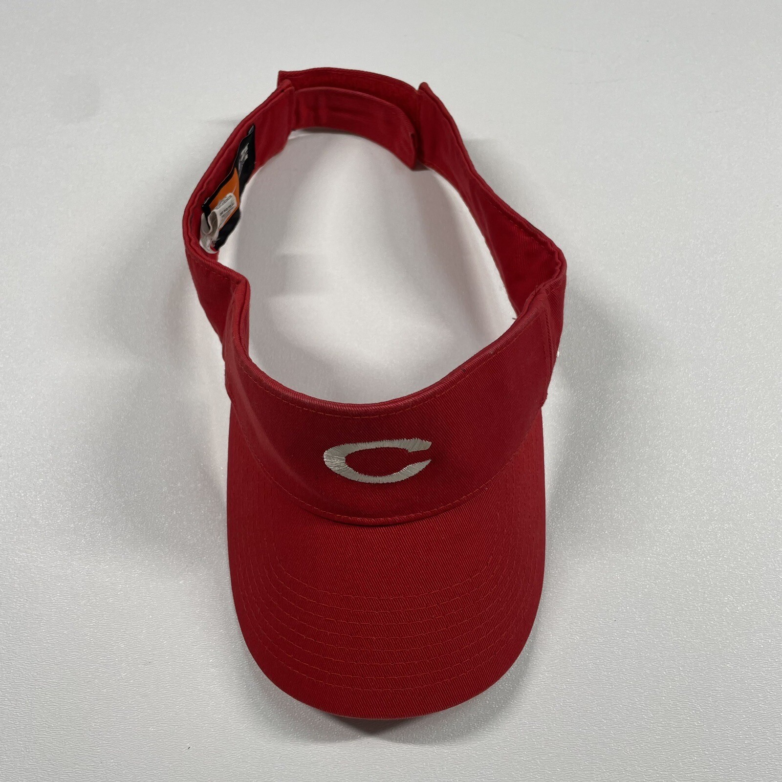 Nike Visor Hat Cap Men’s Red C Logo Embroidered Swoosh Strapback