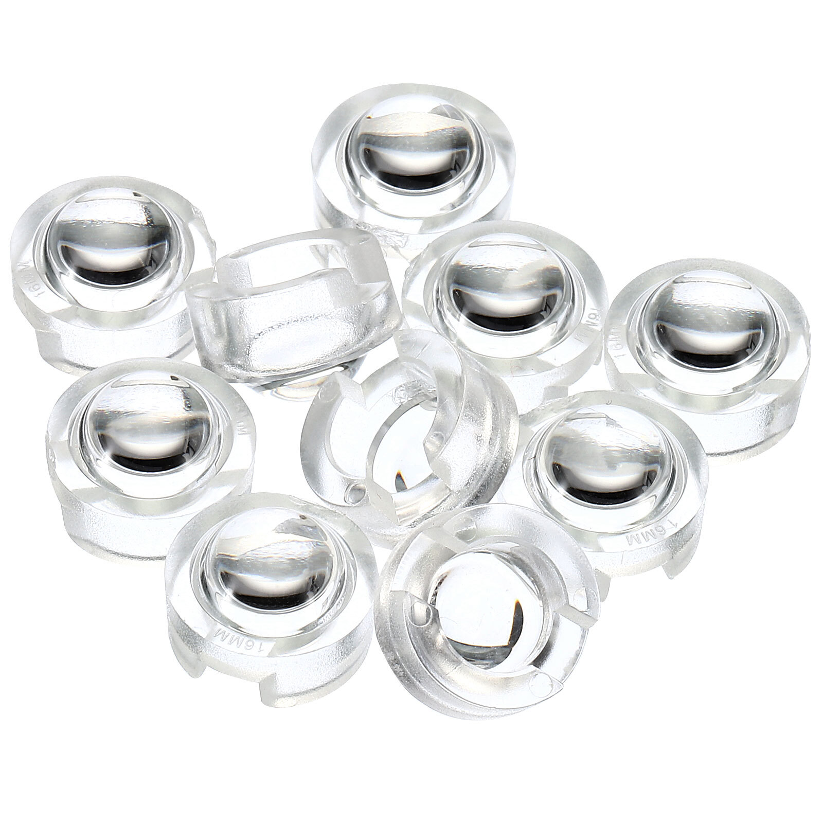 13mm LED Convex Len 10pcs 15 Degree Beam Angle Acrylic LED Optical Condenser Len