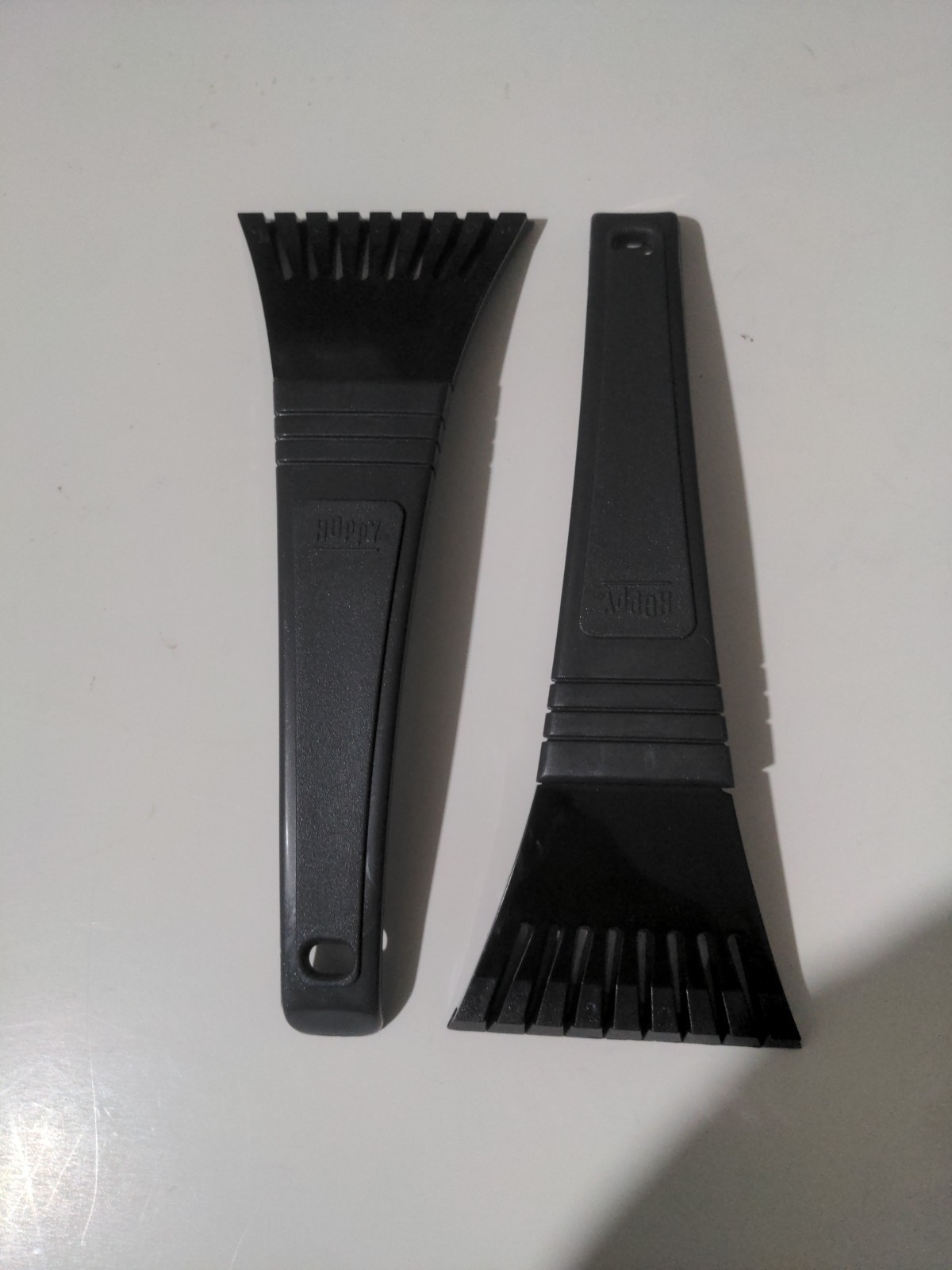 Set of 2 Hoppy Black & Gray 10" Ice Scrapers Windshield Scraper. NEW